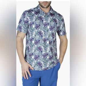 Tilorbyrd Nordstrom Men’s Leaves performance Print Polo size XXL